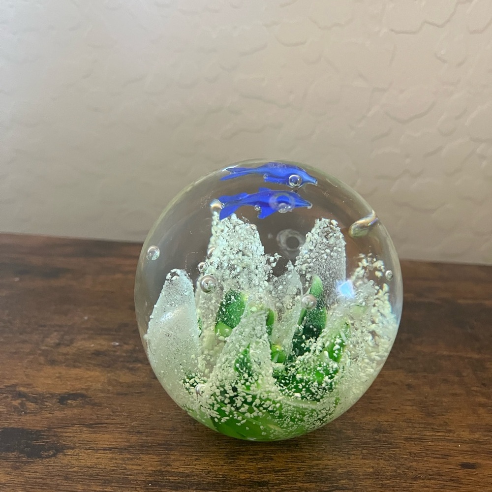 Vintage glass paperweight